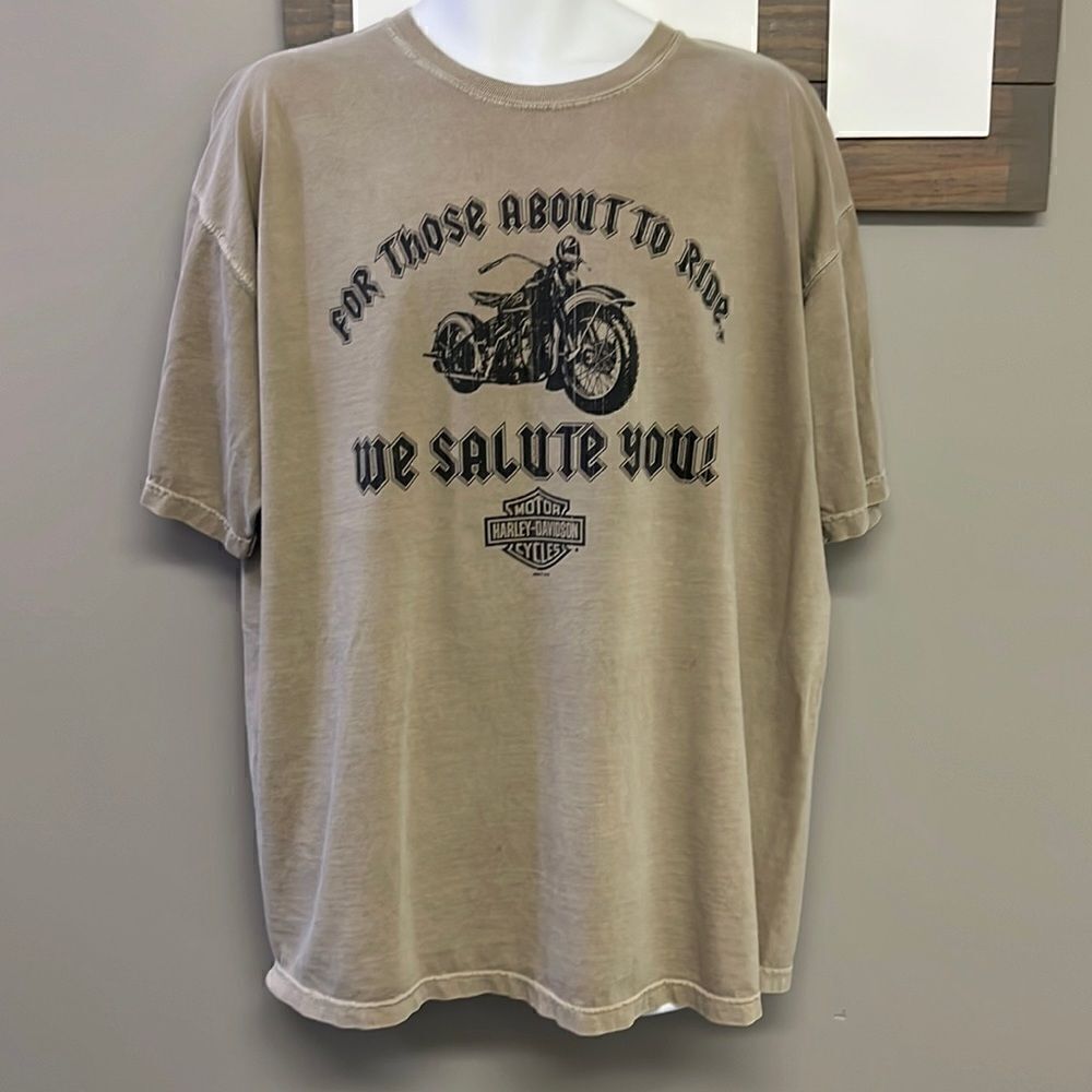 Harley-Davidson Heather Tan Orlando Short Sleeve Cotton Crewneck T-Shirt-XL
